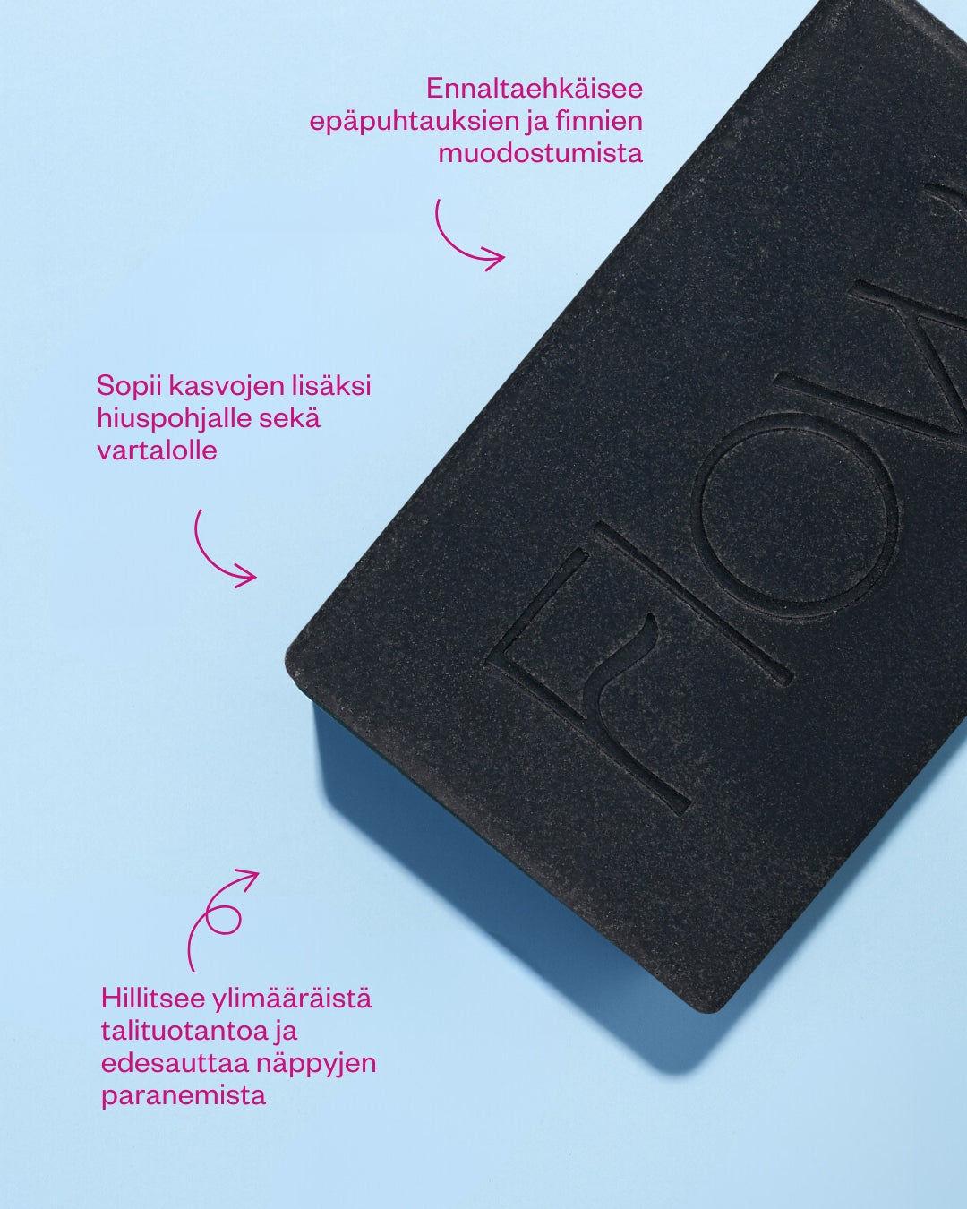 Activated Charcoal aktiivihiili-teepuusaippua rasvoittuvalle ja epäpuhtaalle iholle