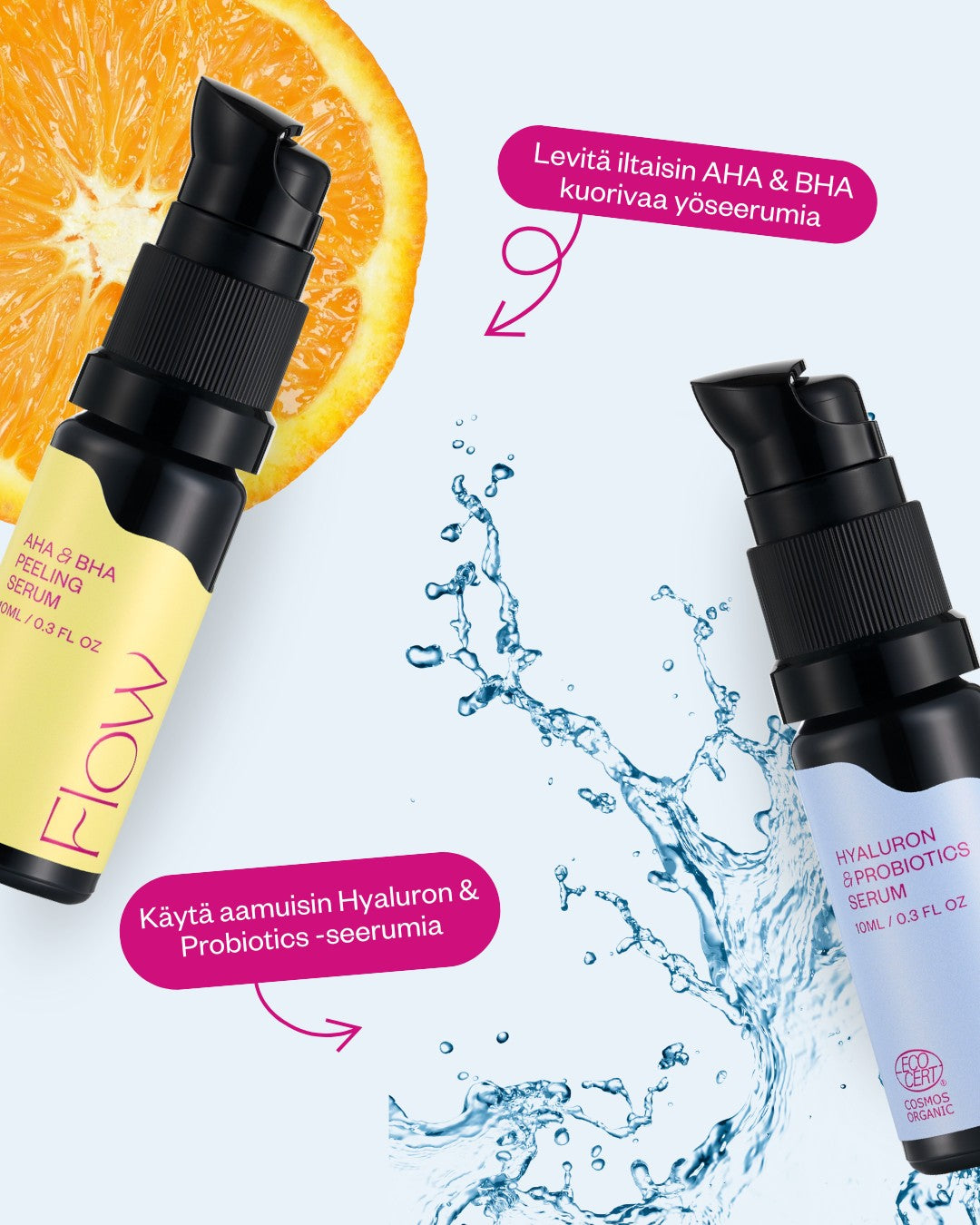 BRIGHTEN & HYDRATE DUO -kirkastava ja syväkosteuttava minisetti kaikille ihotyypeille