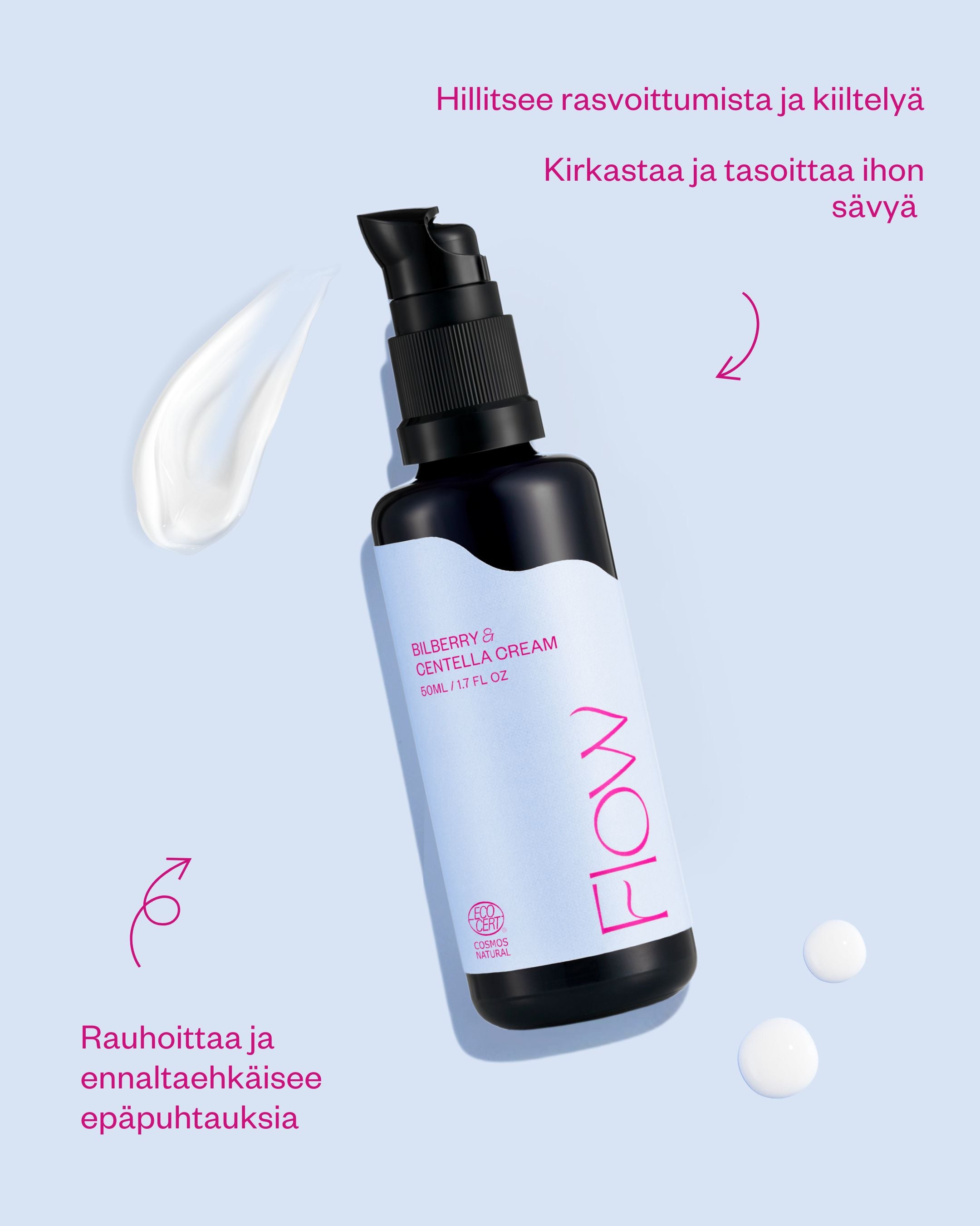 Bilberry & Centella Cream - kasvovoide normaalille ja rasvoittuvalle iholle
