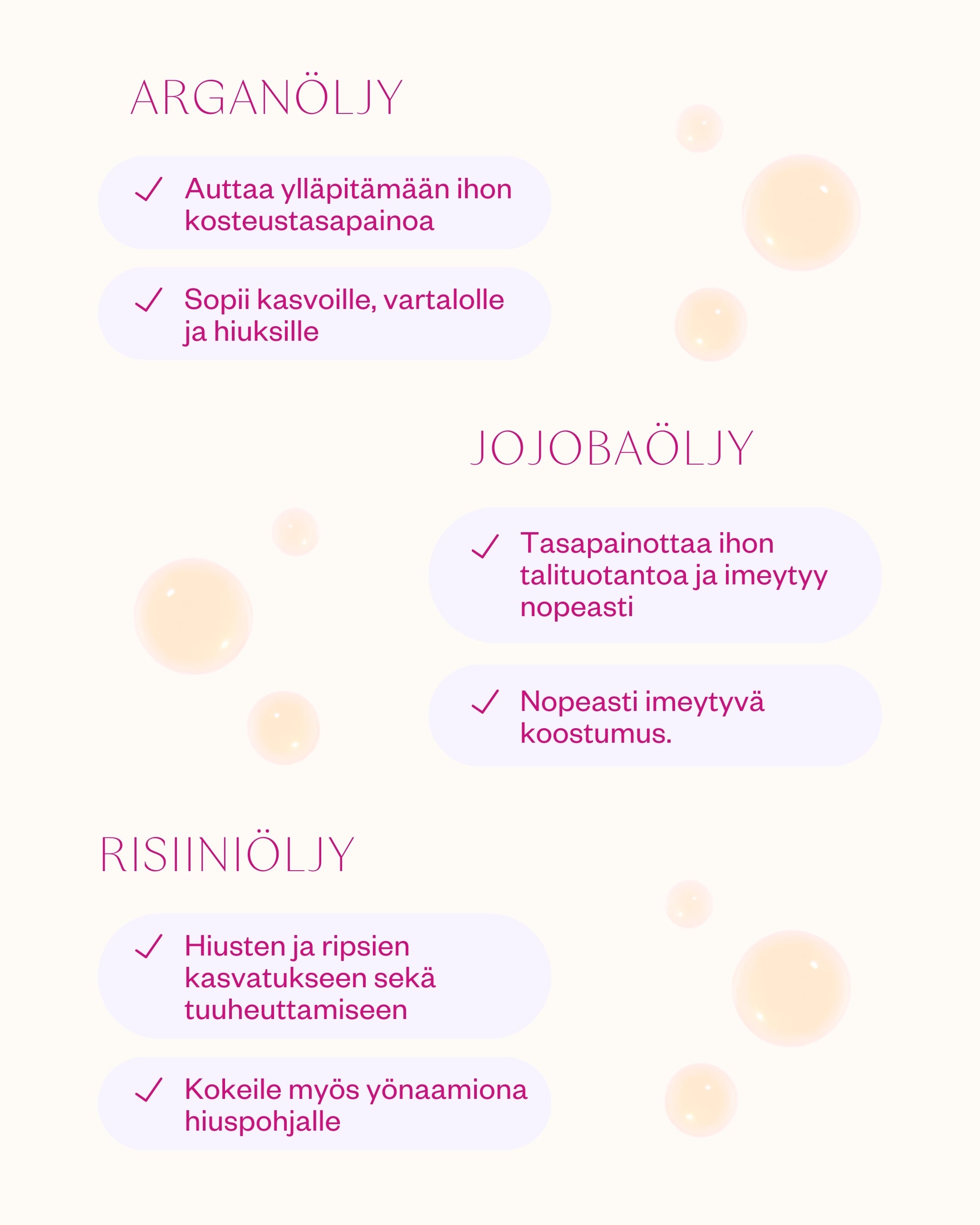 Oil Trio 3x30ml tehokosteuttava öljytrio