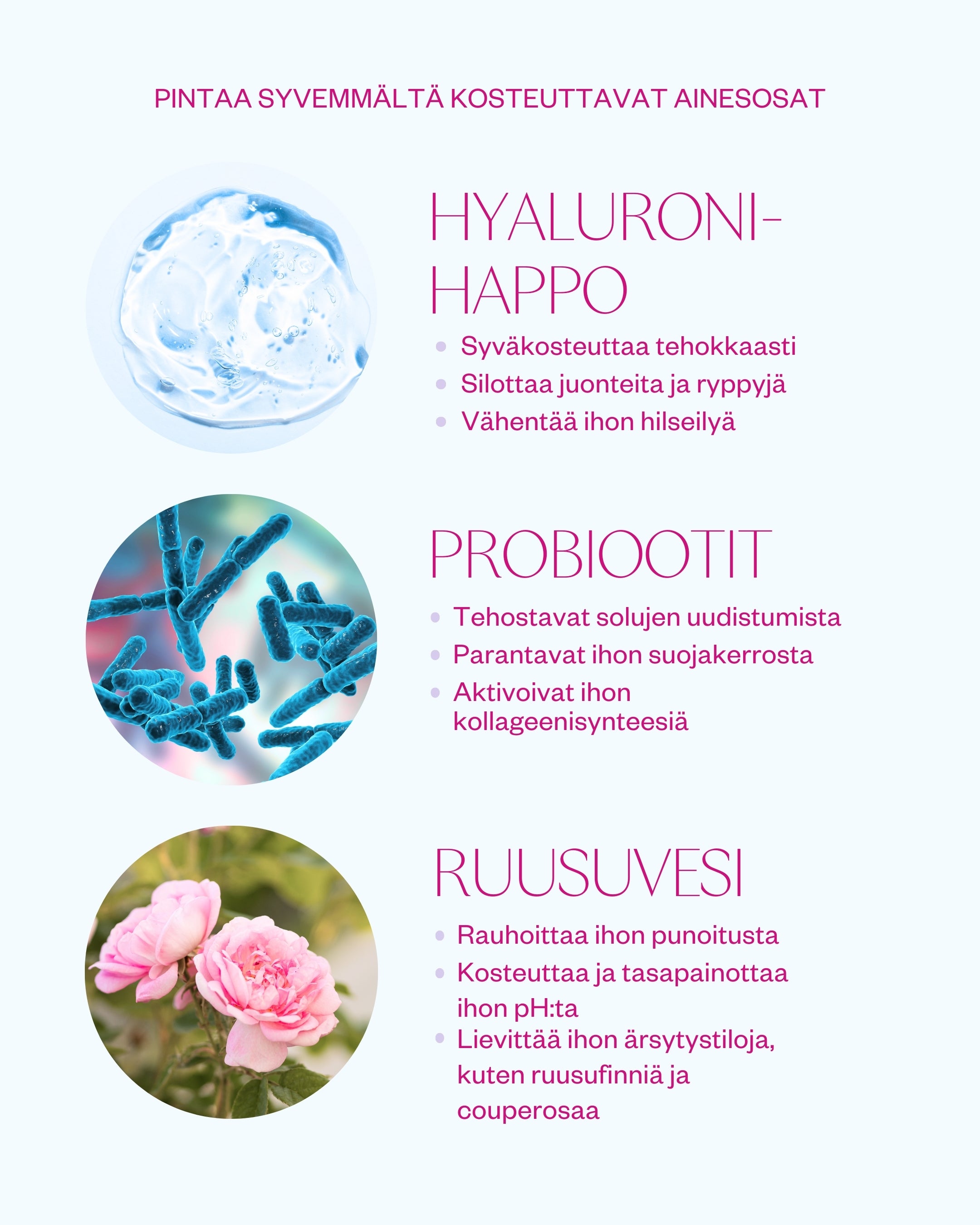 Hyaluron & Probiotics Serum syväkosteuttava hyaluronihapposeerumi Cosmos Organic