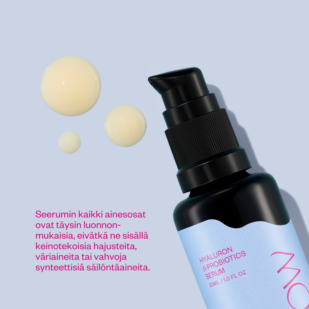 Hyaluron & Probiotics Serum syväkosteuttava hyaluronihapposeerumi Cosmos Organic