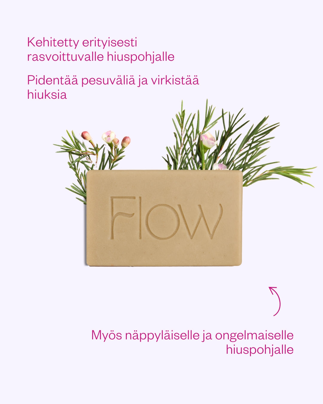 Tea Tree Shampoo Soap Bar teepuu palashampoo rasvoittuville hiuksille