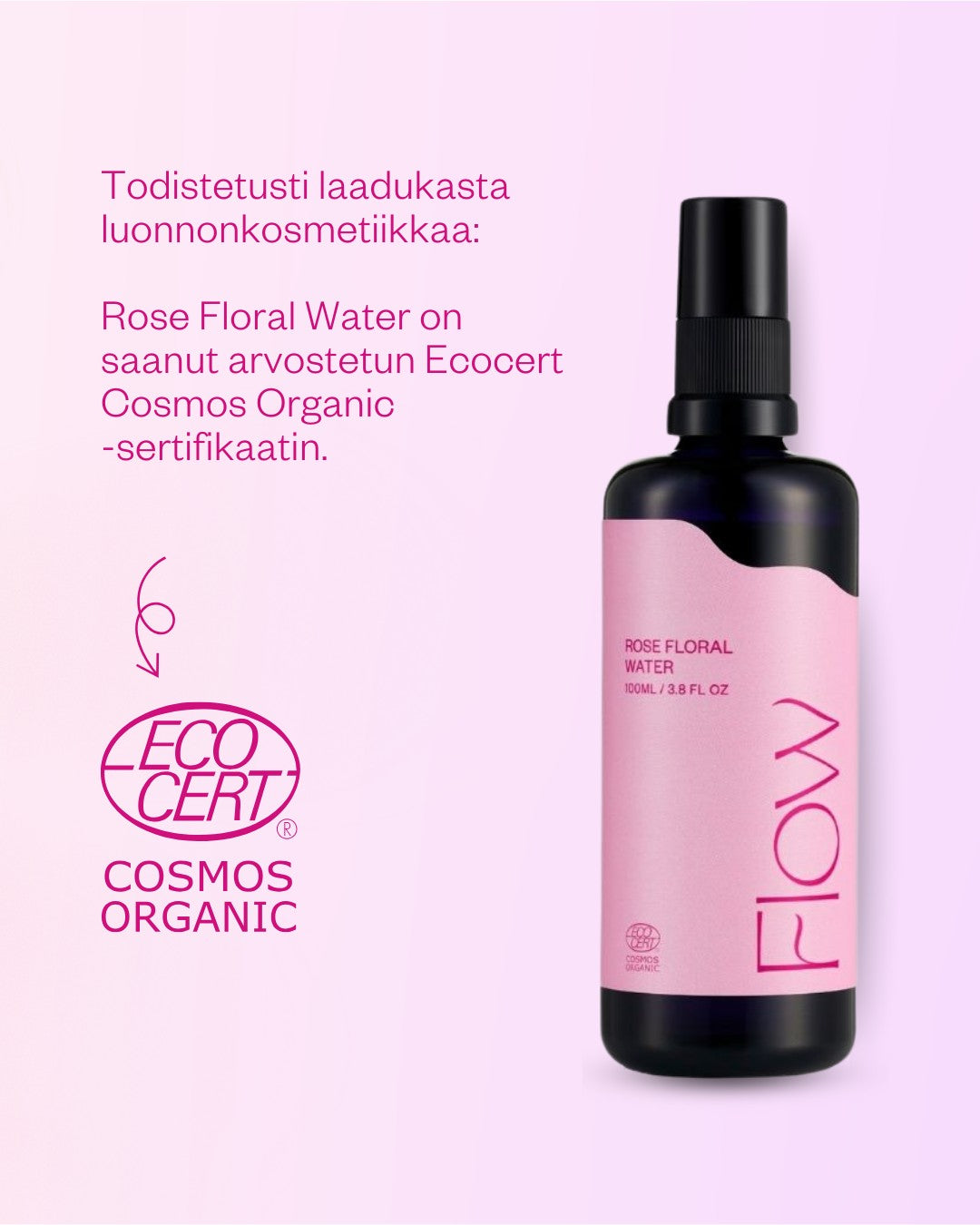 Rose Floral Water luomu ruusuvesi