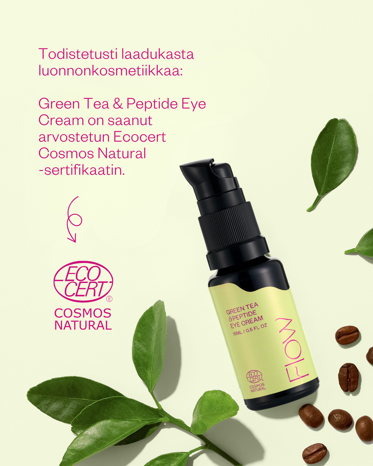 Green Tea & Peptide Eye Cream silmänympärysvoide tummille silmänalusille