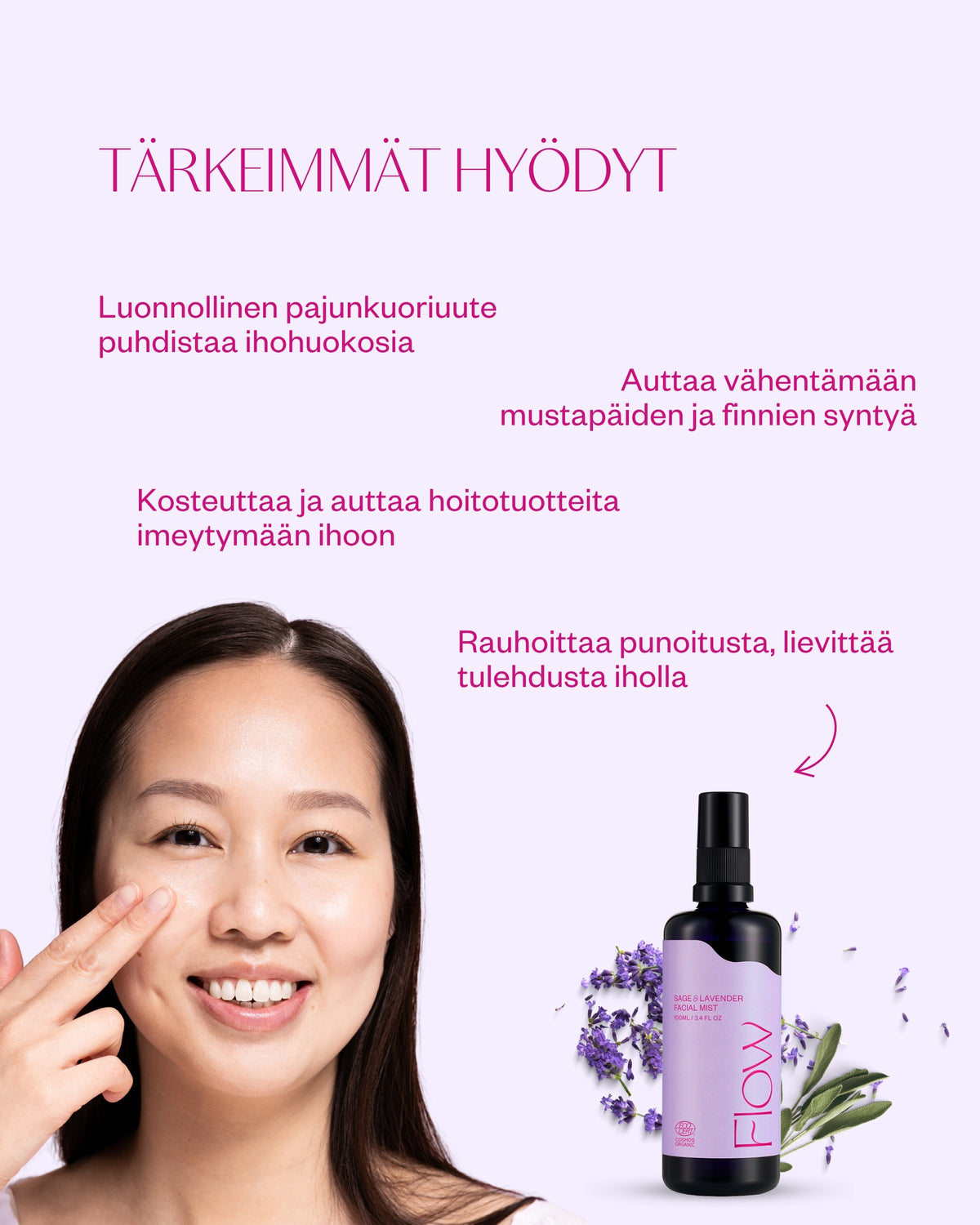 Sage & Lavender Facial Mist - kasvovesi sekaihon haasteisiin