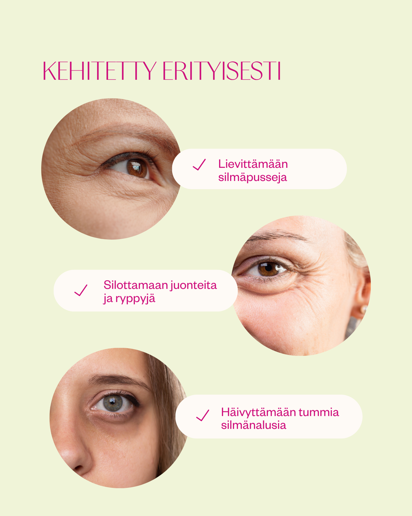 Green Tea & Peptide Eye Cream silmänympärysvoide tummille silmänalusille