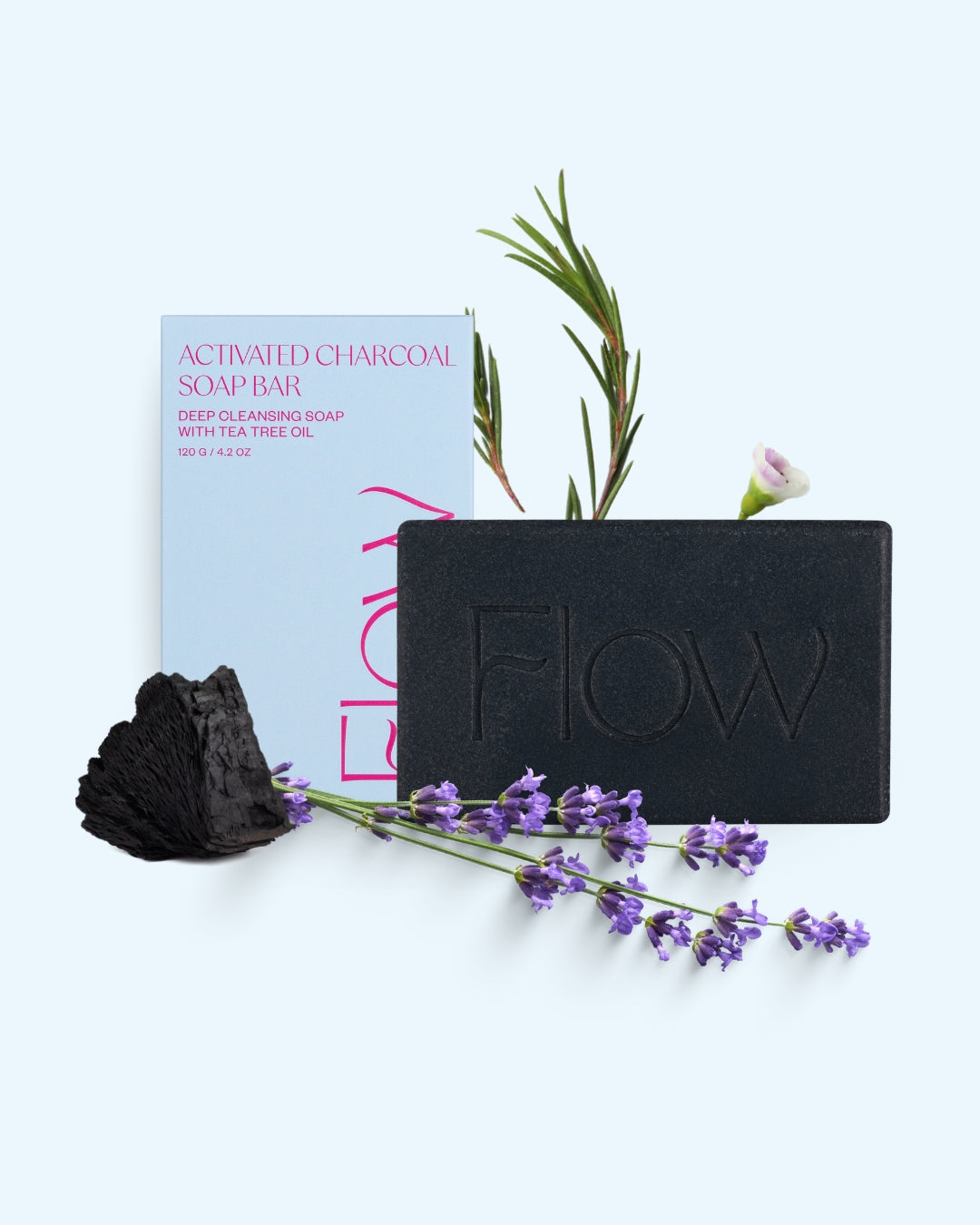 Activated Charcoal aktiivihiili-teepuusaippua rasvoittuvalle ja epäpuhtaalle iholle