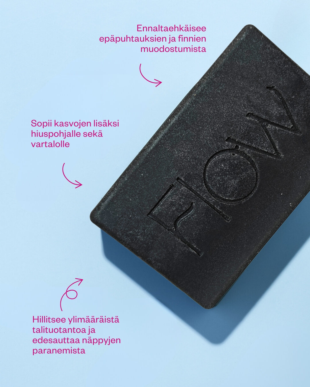 Activated Charcoal aktiivihiili-teepuusaippua rasvoittuvalle ja epäpuhtaalle iholle