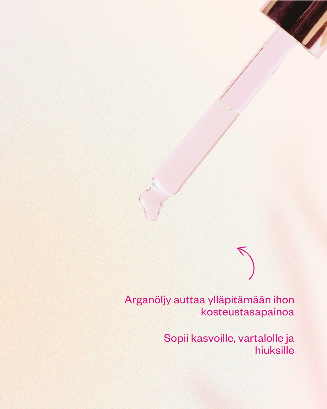 100% kylmäpuristettu 30 ml luomuarganöljy on ylellinen ja monipuolinen öljy kasvoille, vartalolle ja hiuksille. Sopii koko perheen ihon- ja hiustenhoitoon. Tuoksuton.