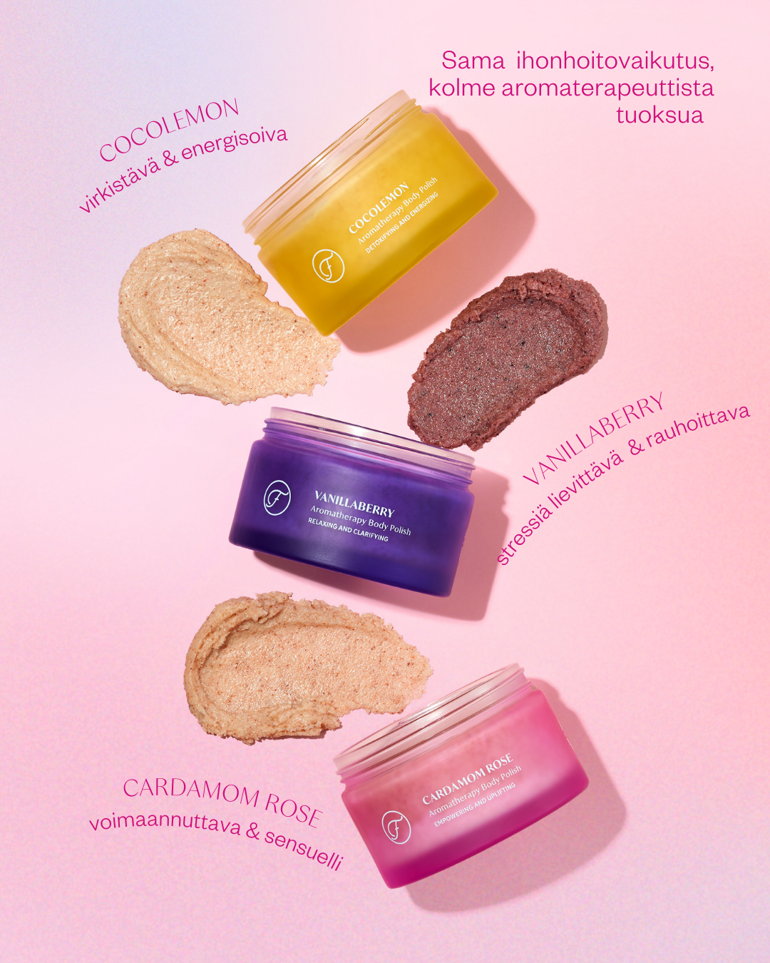 OUTLET Cardamom Rose aromaterapeuttinen vartalokuorinta