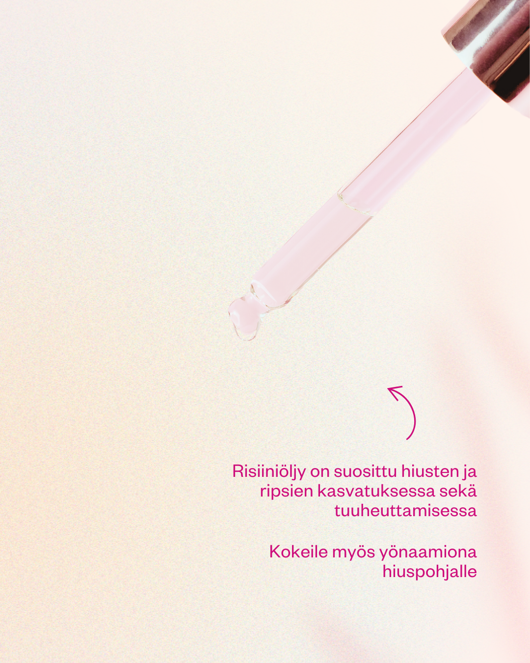 100% kylmäpuristettu risiiniöljy 30ml on ravitseva ja monipuolinen öljy, joka soveltuu ihon, ripsien, kulmien sekä hiustenhoitoon.