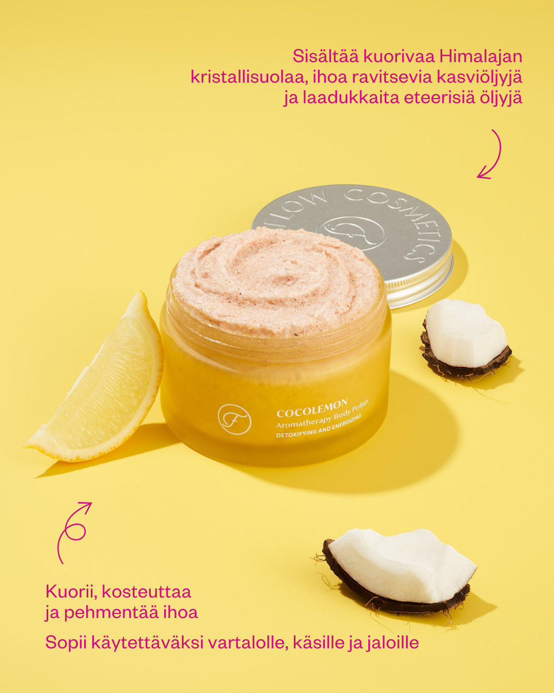 CocoLemon -aromaterapeuttinen vartalokuorinta kaikille ihotyypeille