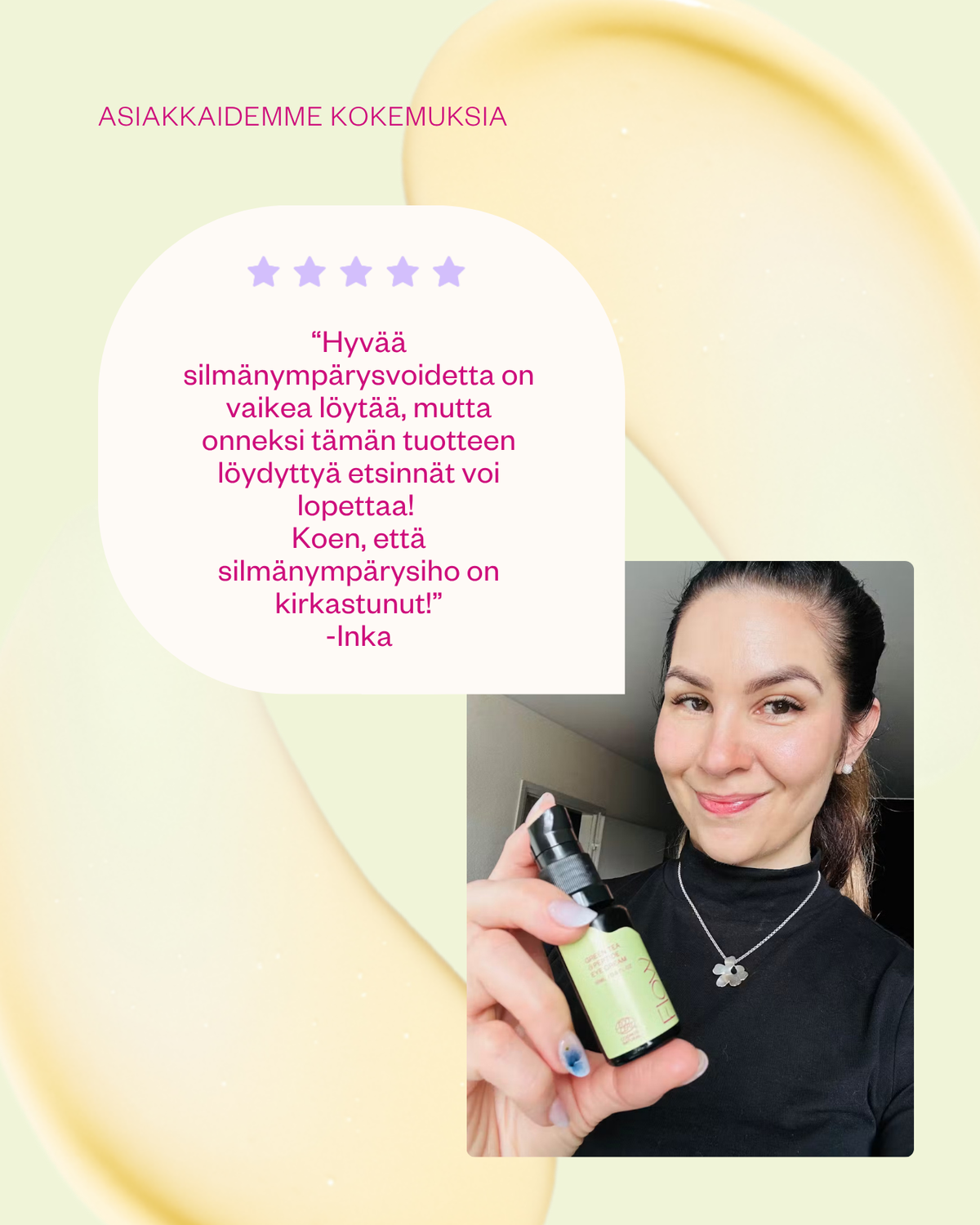 Green Tea & Peptide Eye Cream silmänympärysvoide tummille silmänalusille
