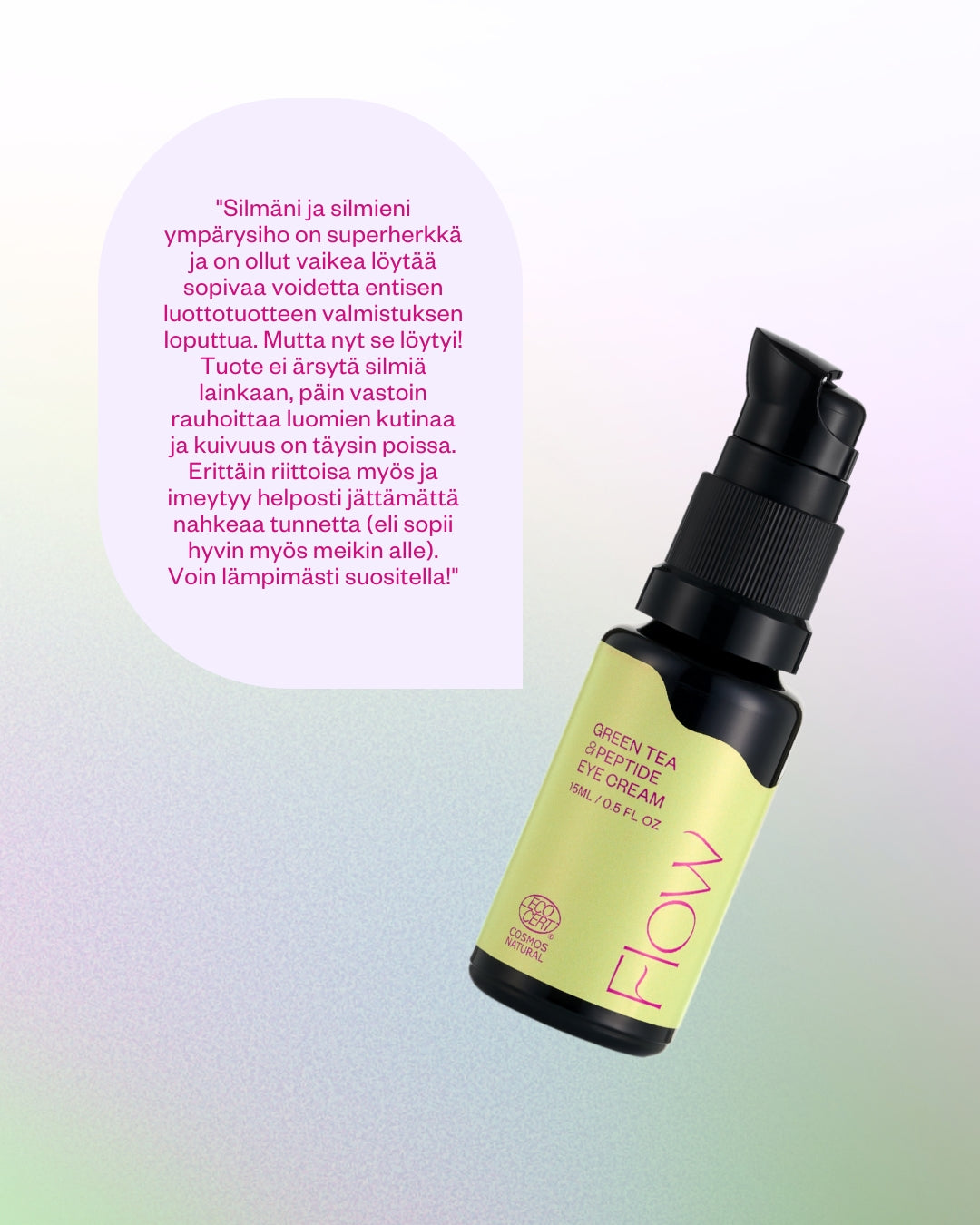 Green Tea & Peptide Eye Cream silmänympärysvoide tummille silmänalusille