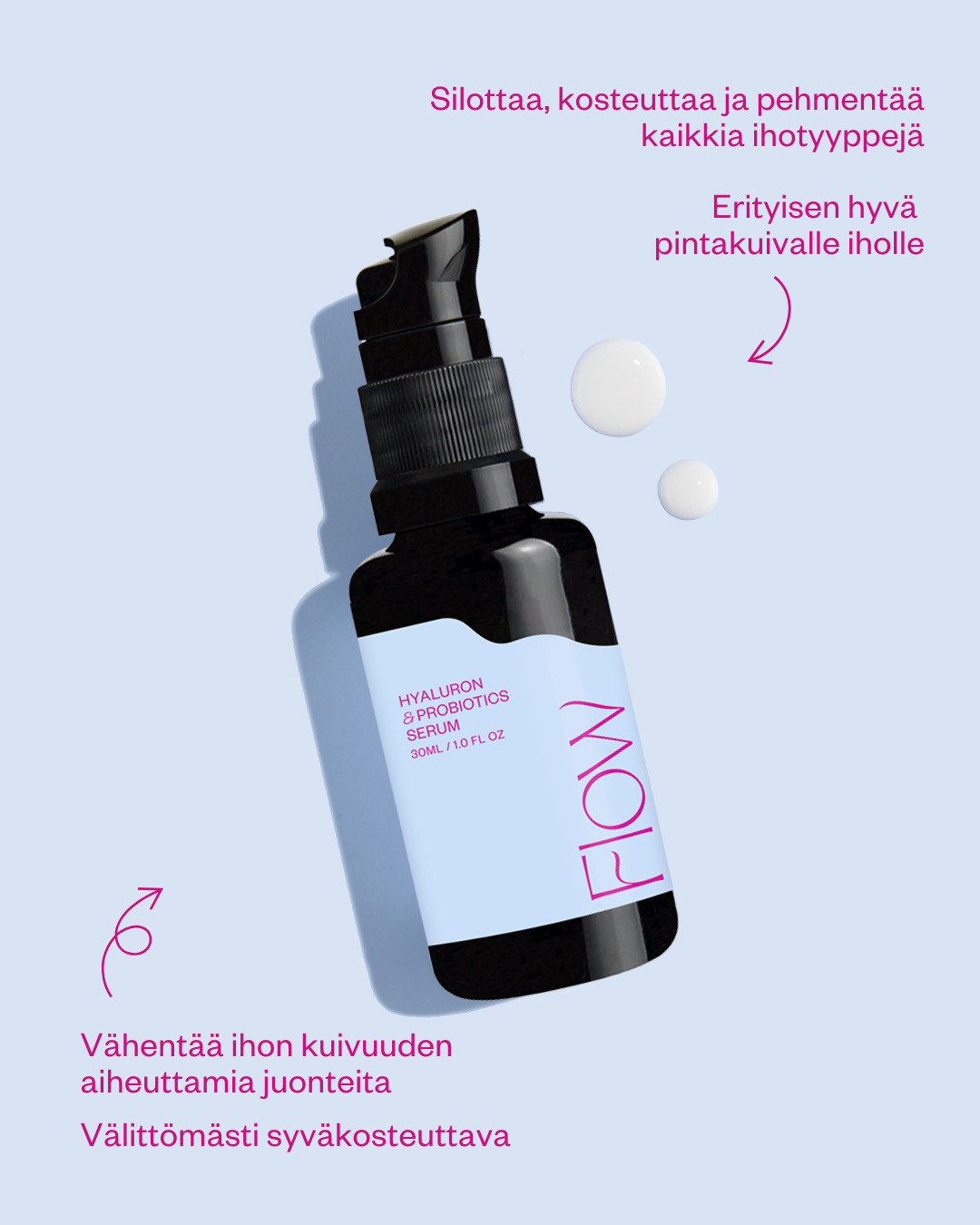 Hyaluron & Probiotics Serum syväkosteuttava hyaluronihapposeerumi