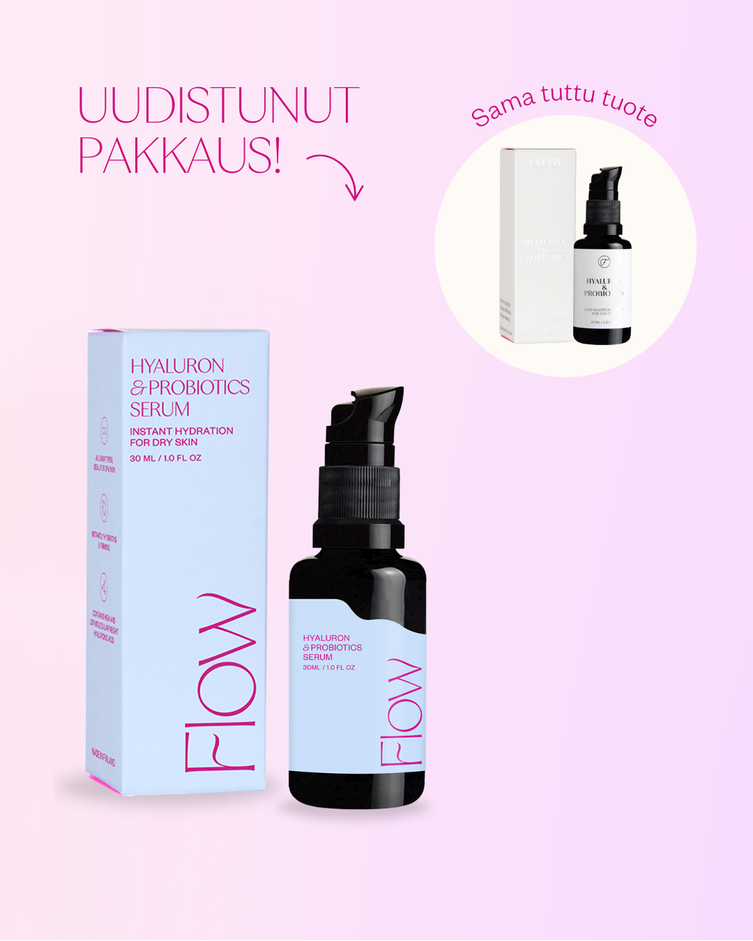 Hyaluron & Probiotics Serum syväkosteuttava hyaluronihapposeerumi