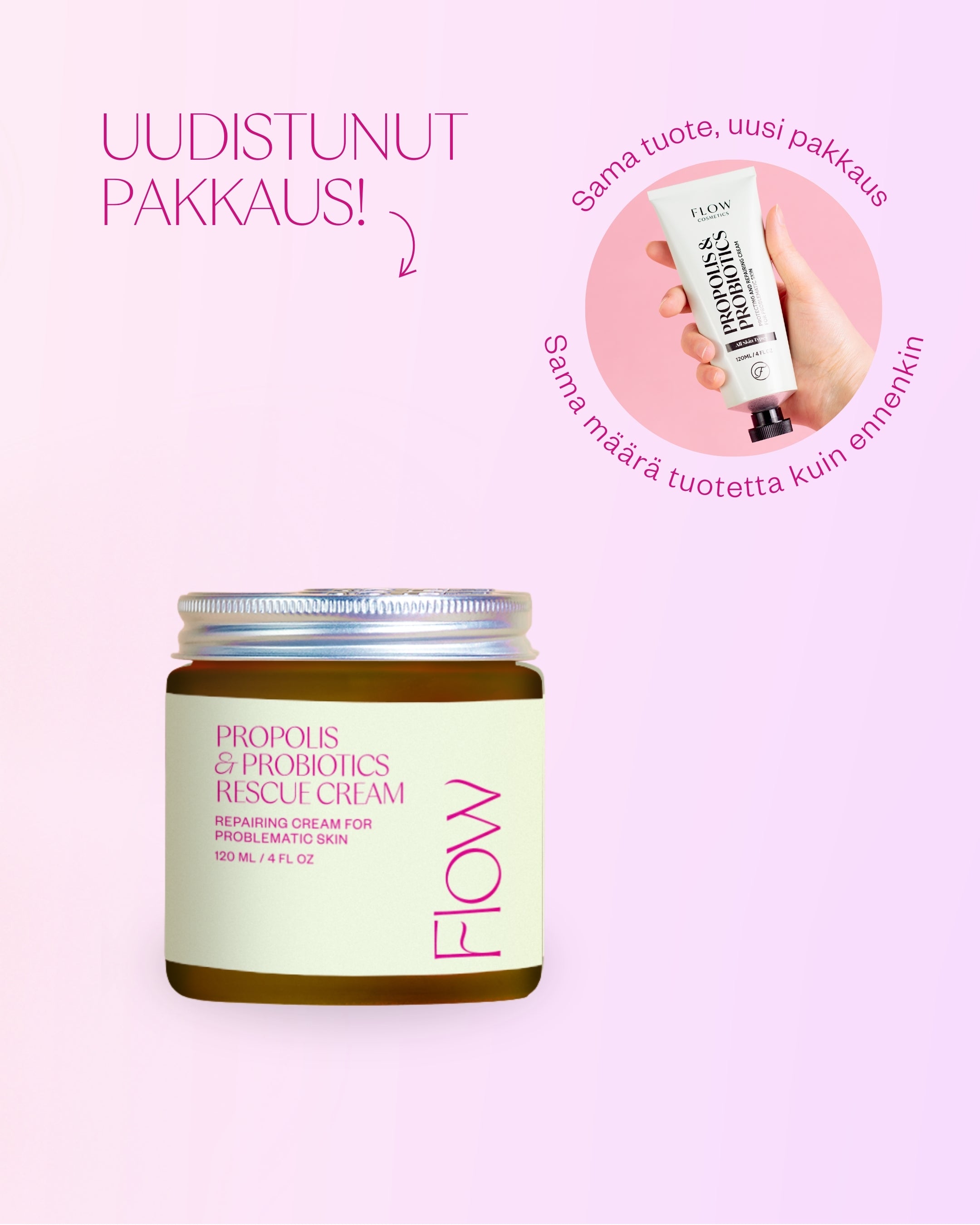 Propolis & Probiotics Rescue Cream erikoisvoide atooppiselle ja ongelmaiholle