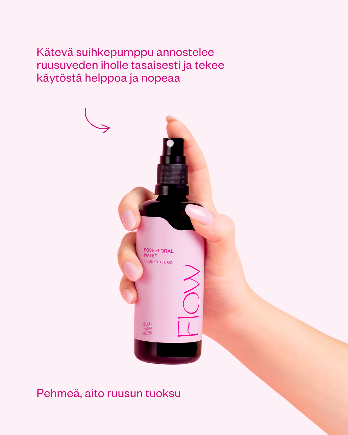 Rose Floral Water luomu ruusuvesi