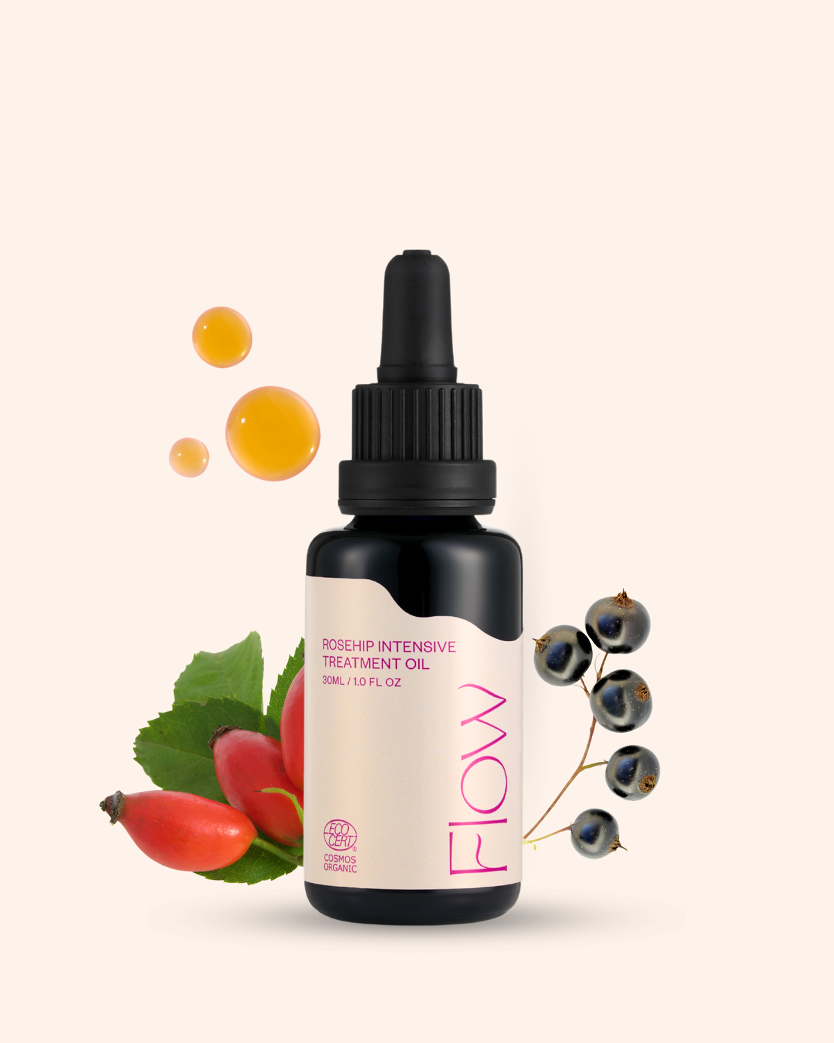 Rosehip Intensive Treatment Oil hoitoöljy herkälle ja haasteelliselle iholle