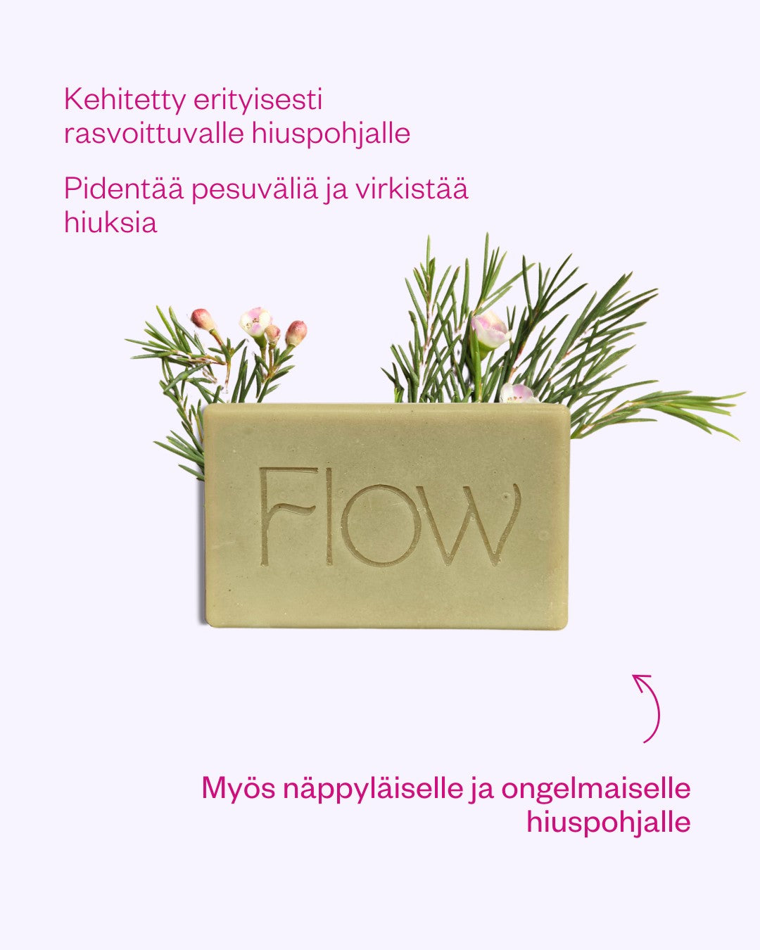 Tea Tree Shampoo Soap Bar teepuu palashampoo rasvoittuville hiuksille