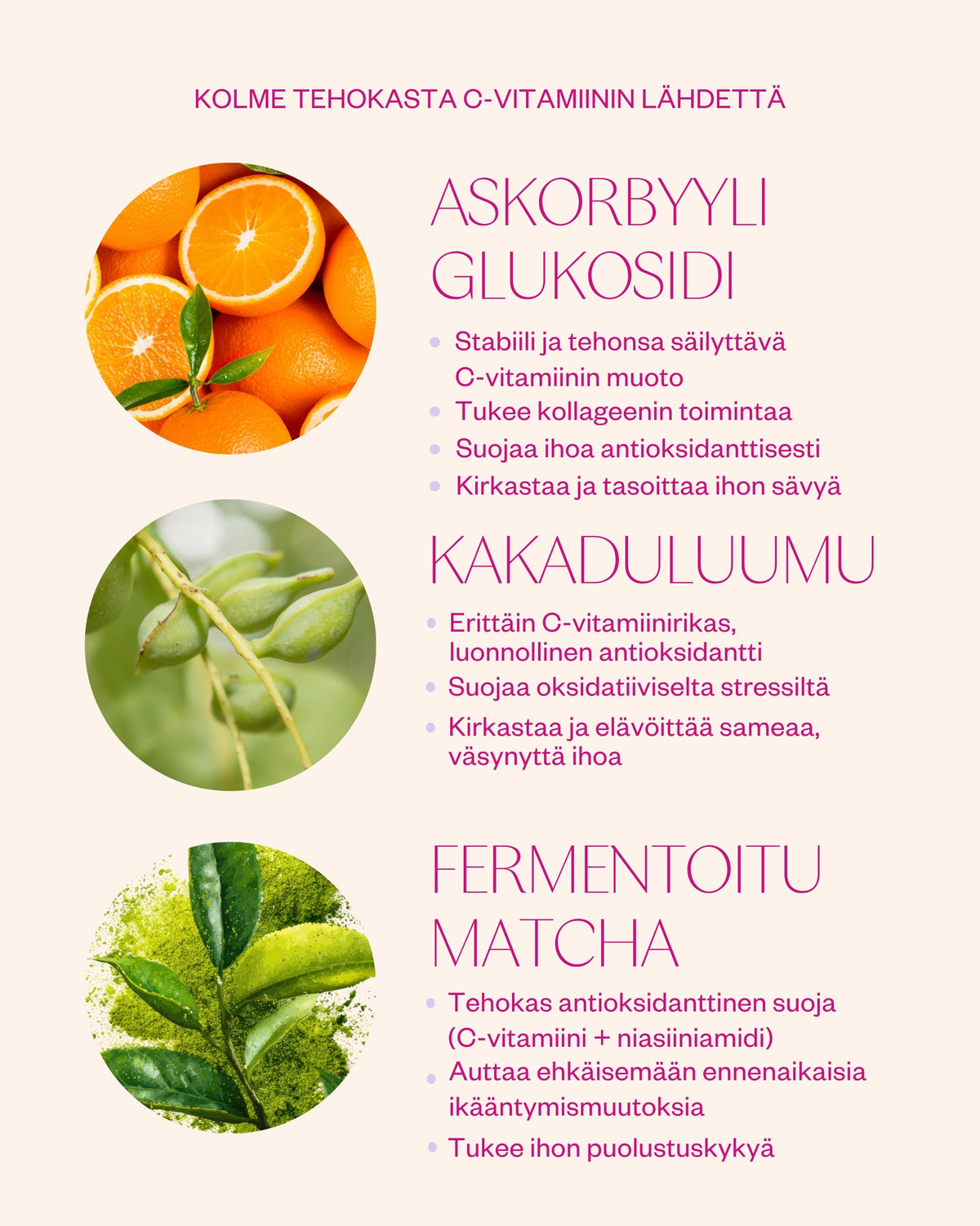 Vitamin C & Matcha Serum - kirkastava vitamiiniseerumi