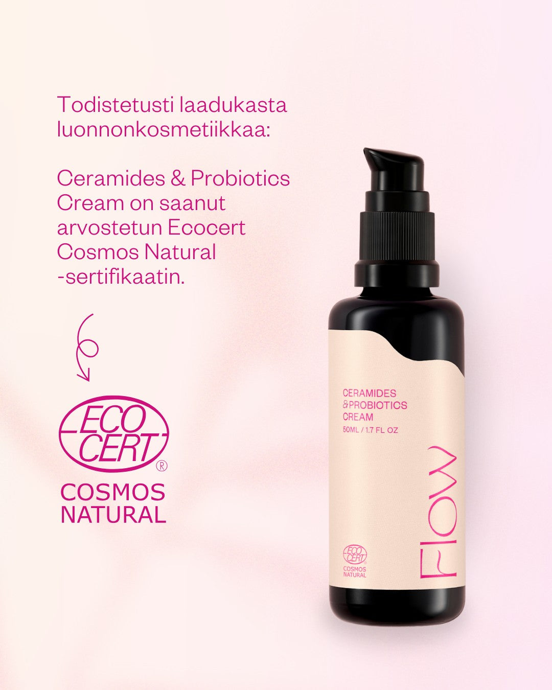 Ceramides & Probiotics Cream - korjaava herkän ihon kasvovoide (hajusteeton)